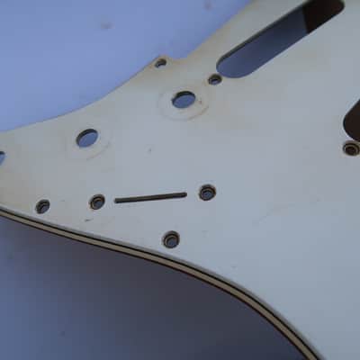 62 Fender Stratocaster Pickguard 11 hole Celluloid Vintage White / Cream USA vintage RI 60 61 image 10