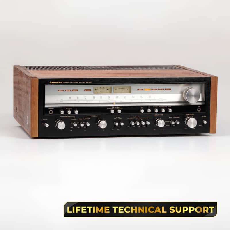 Pioneer SX-950 85W Stereo Receiver – Custom Black Faceplate -Recapped-Warranty