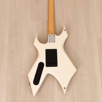 1987 BC Rich Warlock Custom NJ Series Vintage Electric Guitar White w/ Floyd Rose, Japan image 3