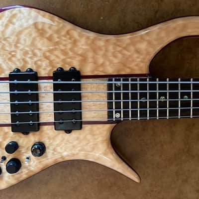 Michael Dolan Custom 5-String Electric Bass, pre-2013 Blond image 2