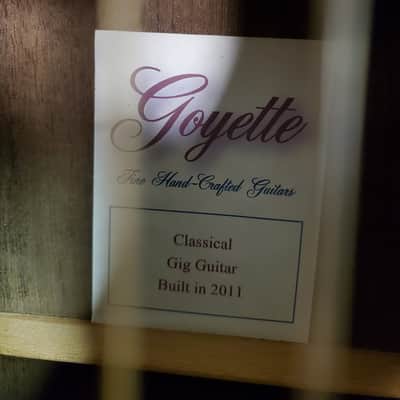 Goyette  Professional Classical Gig Guitar Excellent condition with Hard shell Case 2011 image 4