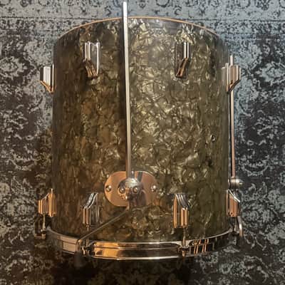 Rogers 16" x 16" Holiday Floor Tom 1957 - Black Diamond Pearl image 14