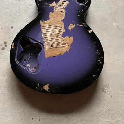 Single Cut Purple Burst Guitar Basswood Body image 3