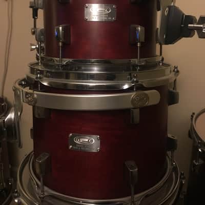 Orange County Drum & Percussion OCDP USA 6-piece drum kit 2002 Burgundy Satin image 7