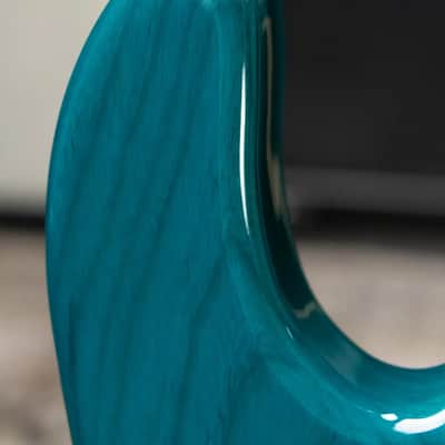 Ernie Ball Music Man StingRay 4 H Fretless Bass Translucent Teal - Used image 15