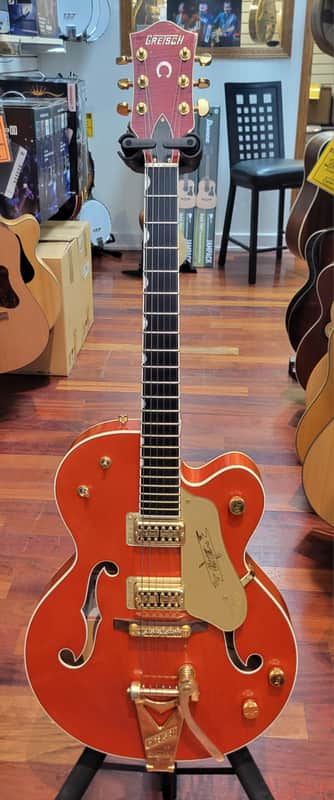 Gretsch G6120 Chet Atkins MIJ Made in Japan Hollow Body Electric with Hardshell case 2012 - Orange image 1