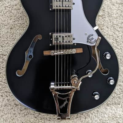 Epiphone Emperor Swingster Semi Hollow Guitar w/Bigsby, Black Aged Gloss image 6