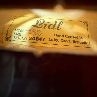 VINTAGE LIDL HAND CRAFTED IN LUBY CZECH REPUBLIC 3/4 VIOLIN MODEL 220 CASE/BOW image 5
