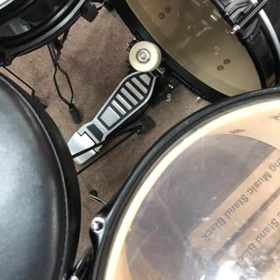 Ludwig LC178X016 Pocket Kit Drum Set with Cymbals and Throne - Black Sparkle image 6