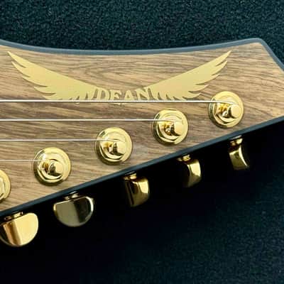 Dean Guitars - USA -ML - Custom - Black Limba Oil Finish (Korina) - Seymour Duncan Jazz & Jeff Beck / with Black Pickup Rings - Slim D Neck Profile - Reverse 6 Inline Headstock - Jumbo Jeskar Frets - Gold Hardware - w/OHSC - Call for Best Price !!! image 14