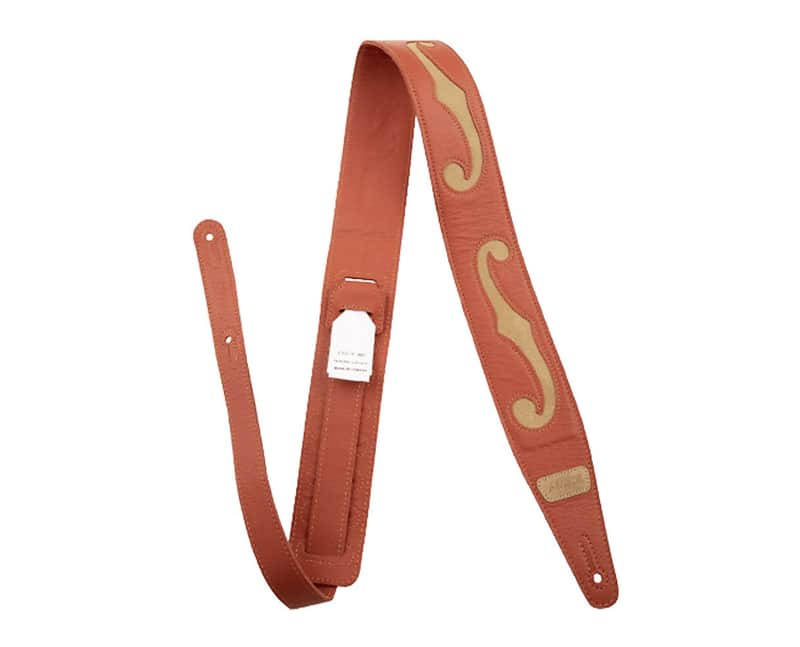 Gretsch 3" F-Hole Leather Guitar Strap image 2