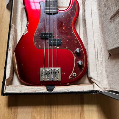 Fender Custom Shop LIMITED Edition '62 P Bass Relic- Aged Candy Apple Red 2025 STUNNING!!  PLEK & Hipshot UPgrade RARE FIND! image 2