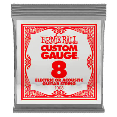 Ernie Ball Plain Steel .008" -- 6 Pack image 1