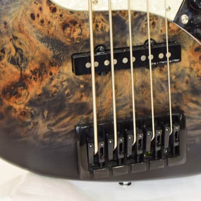 Sire Marcus Miller V7 Swamp Ash Reissue 5-String Bass Guitar, Transparent Black Satin image 4