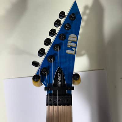 ESP LTD MH-203 QM - See Thru Blue - In-House Adjusted image 2