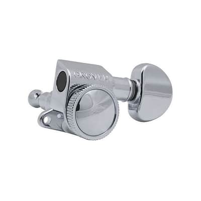 Grover 505 Roto-Grip Locking Mini Rotomatics Tuners 6 In-Line Right Handed (Chrome) image 2