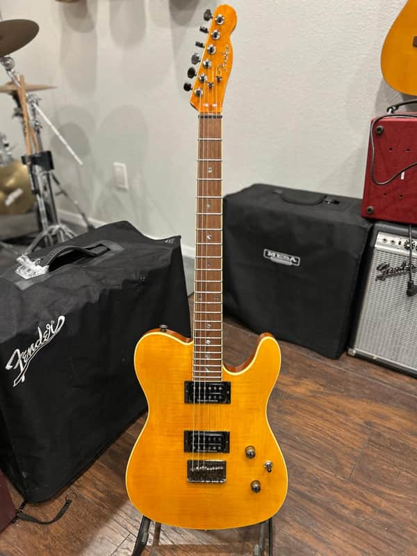Fender Special Edition Custom Telecaster FMT HH with Laurel Fretboard 2019 - Present - Amber image 1