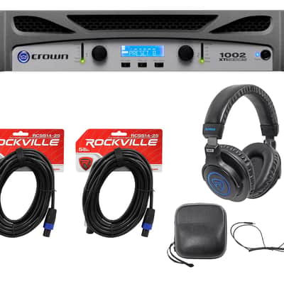 Crown Pro XTI1002 XTI 1002 1000w Amplifier Amp, DSP+Speakon Cables+Headphones image 1