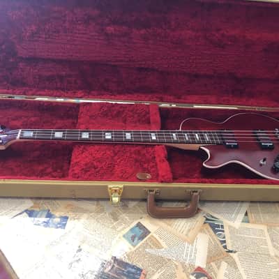 Stiehler Custom Les Paul Left-Handed Bass 2008 Red image 2