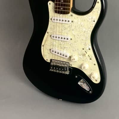 Vintage 100% Original Squier Strat 2003 Gloss Black Natural Relic Stratocaster Aged Pearl Pickguard image 4