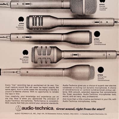 Vintage 1980's Audio-Technica ATM31 Handheld Small Diaphragm Cardioid Condenser Microphone Low Z w accessories # 2 image 2