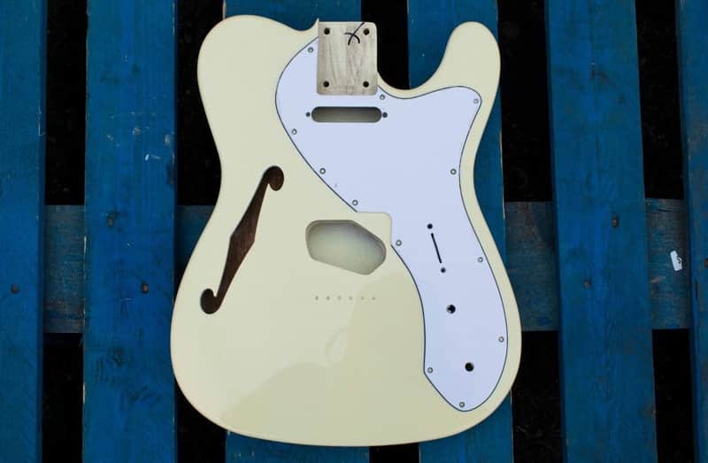Eden Premier Series Semi-Hollow Alder Body Telecaster Guitar Vintage White image 1