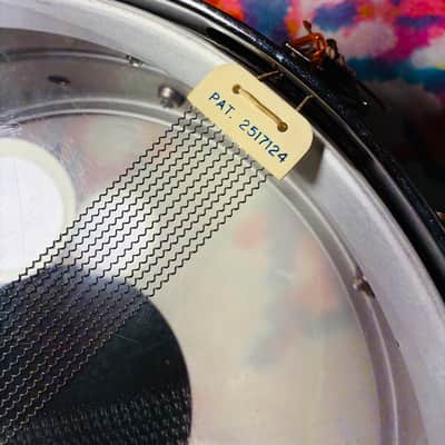 Ludwig L-404 Acrolite 5x14" 8-Lug Aluminum Snare Drum with Rounded Blue/Olive Badge 1979 - 1993 - Gray image 12