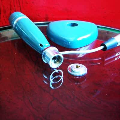 Vintage 1960's Lafayette PA-104 dynamic microphone w stand & cable Calrad Lafayette prop display # 1 image 8