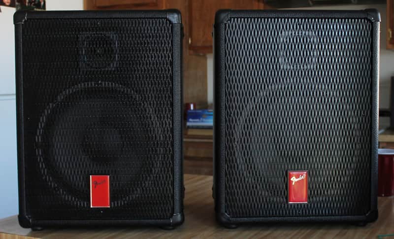 Fender LTB-10 PA Speakers (Pair) w/Pole Mounts image 1