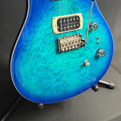PRS SE Custom 24-08 Quilt Top Electric Guitar Lake Blue w/ Gig Bag image 3