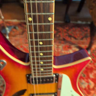 Duesenberg Double Cat Semi-Hollow Guitar 2010s - Fire Burst image 7