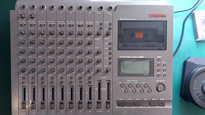 TASCAM Portastudio 488 8-Track Cassette Recorder 1990s - Gray image 1