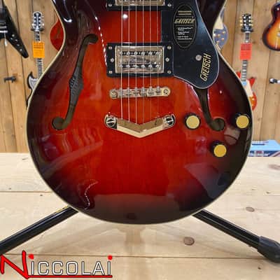 GRETSCH G2655 Streamliner Center Block Jr. Double-Cut with V-Stoptail, Laurel Fingerboard, Claret Burst image 4