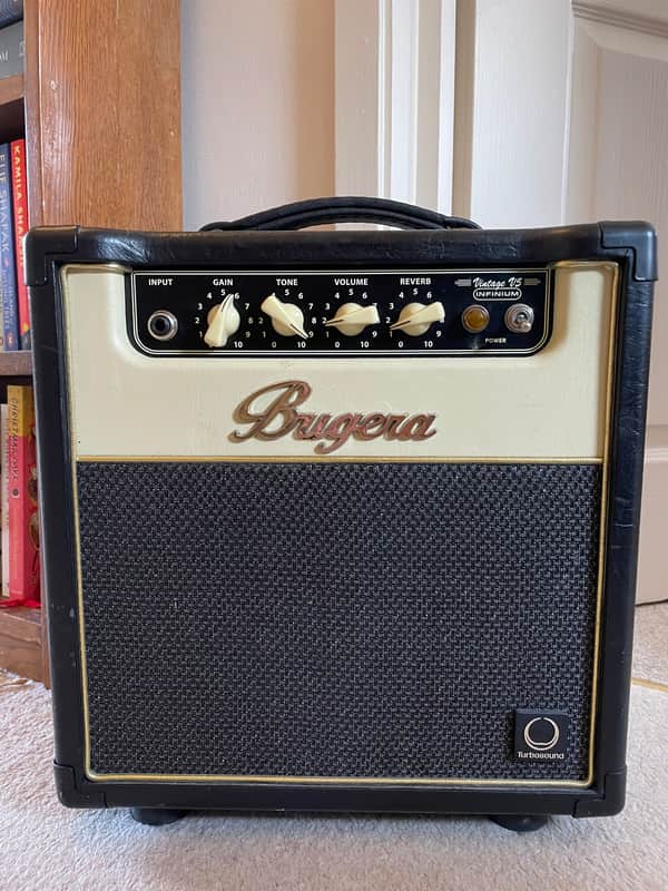 Upgraded Bugera V5-INFINIUM 5W 1x8 Guitar 5W Combo 2010s - Black/Cream image 1