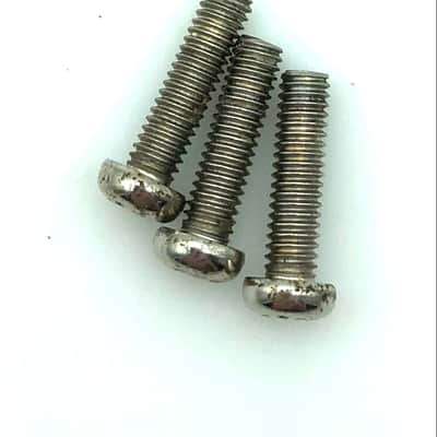 3 Vintage Single Coil Pickup Mounting Screws for Telecaster - Nickel image 2