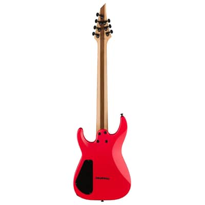 Used Jackson Pro Plus Series DK Modern MDK7 HT - Satin Red w/ Black Bevels image 8