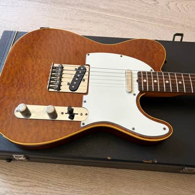 1980s Tokai Breezysound TTE60 Custom Telecaster Burled Tortoiseshell Mahogany Top Hard Case Japan Vintage image 8