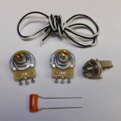 Precision P Bass Guitar Wiring Kit CTS 250K Pots .047uf Capacitor image 1