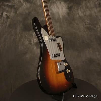 Silvertone/Teisco "Flea" Bass 1960s Sunburst image 10