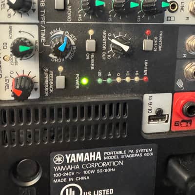 Yamaha StagePas 600i Portable PA System 2010s - Black image 9