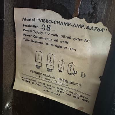 1966 Fender Vibro Champ - Original Clean image 7