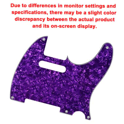 Vintage 5-Hole Tele Pickguard 4 Ply Electric Guitar Pickguard Scratch Plate for USA/Mexican Vintage Style Fender Tele Telecaster JT/HB-18 Purple Pearl image 5