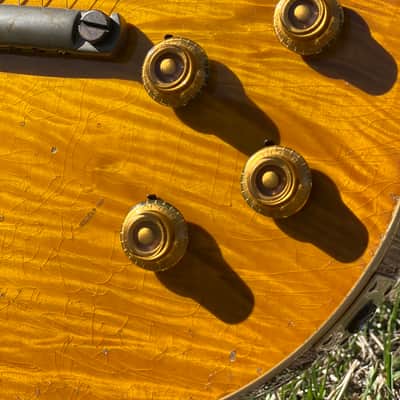 2025 Gibson Custom Shop 1959 Les Paul Standard Reissue R9 – Lemon Burst Murphy Lab Ultra Heavy Aged – Incredible Flame Top image 10