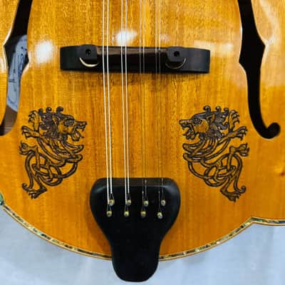 Mandolin Handmade by Blueberry, 8 String Wood Celtic Motif Mandolin,Custom Handcrafted Wooden,Steel String, Beautiful Sound, Hard Case Incl. image 17
