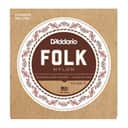D'addario EJ32C Folk Nylon, Ball End, Silver Wound/Clear Nylon Trebles