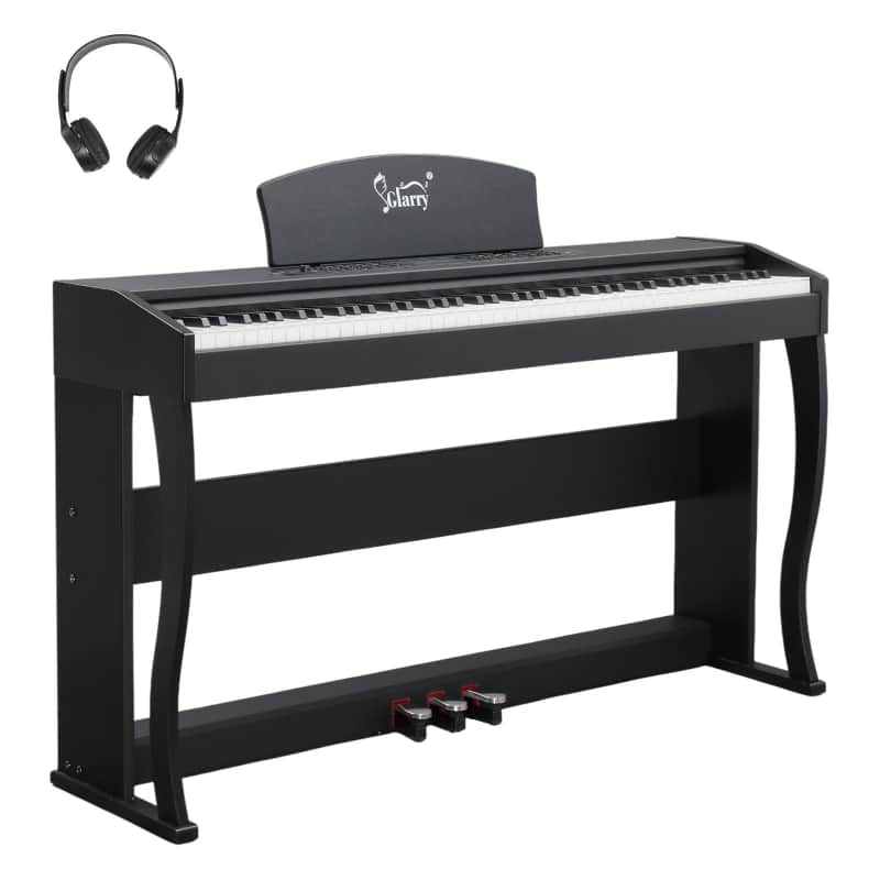 Glarry GDP-209 88-Key Home Fully Weighted Hammer-action Keybed Digital Piano Matte Black image 1