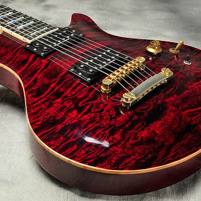 ESP Custom Order Potbelly 7 String Baritone Black Cherry image 9