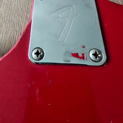 Vintage ALL ORIGINAL Fender Mustang Bass 1967 - Nitro Finish - Dakota Red image 7