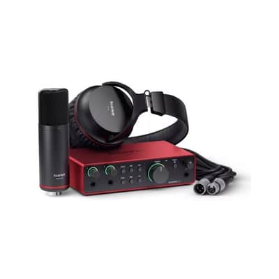 Focusrite Scarlett 2i2 4th Gen USB Audio Interface Studio Bundle 2023 - Present - Red image 1