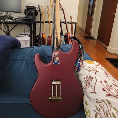 Ernie Ball Music Man SUB 1 Guitar HT 2005 - 2006 - Red, modified image 2